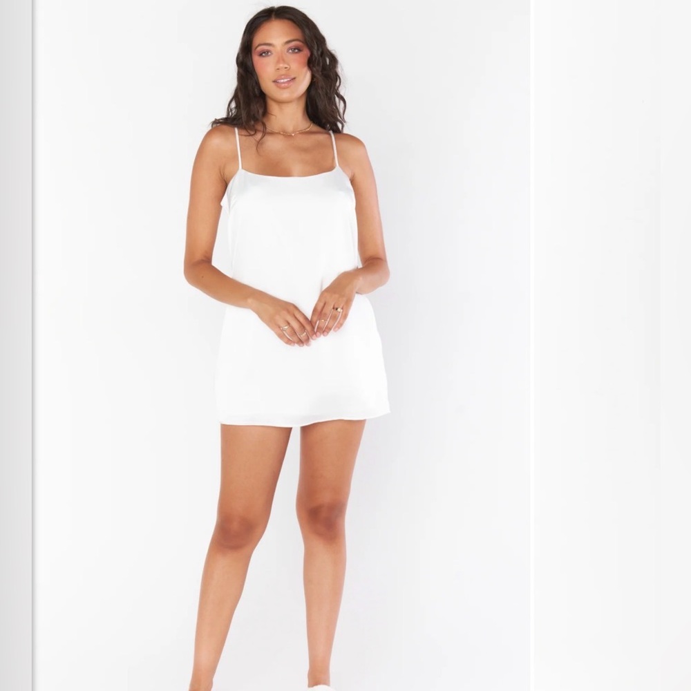 Show Me Your Mumu Happily Ever After Slip Dress XXL Ivory Satin Bridal Lined